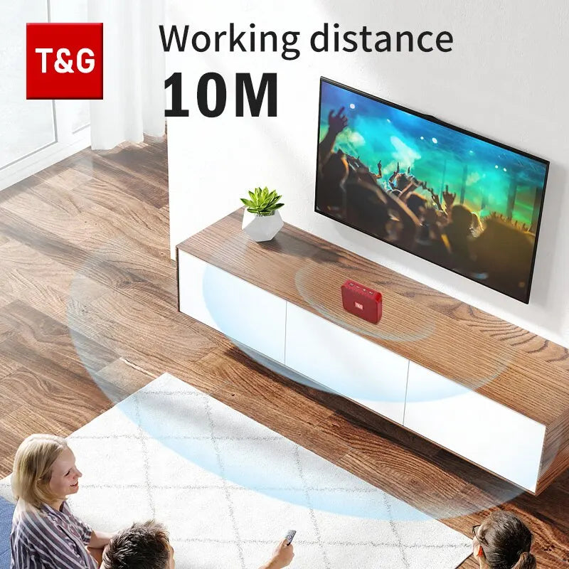 Bluetooth Speaker TG166 Portable Mini Wireless Soundbar Subwoofer Outdoor Indoor Loudspeaker Support TF Card FM Radio Waterproof.