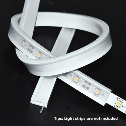 Flexible LED Silicone Neon Tube Protection Cover Transparent Matte Black Milky Silica Gel Channel Diffuser WS2812 WS2811 Strip.