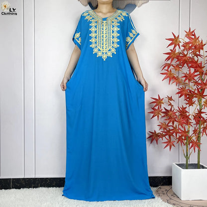 Neue Sommer-Kaftan-Abaya 2023, afrikanische Kleider für Frauen, traditionelle Kleidung, Islam-Gebetskleidung, Türkei, muslimische lose Robe, Ramadan