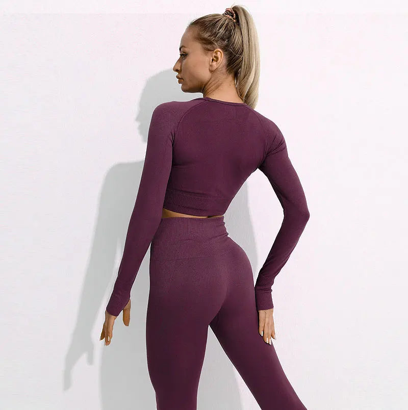 2/3/4pcs Seamless Gym Set Sport outfit Suits for Fitness Clothing Yoga Set For Women Sportswear Yoga Clothes Woman Active Wear.