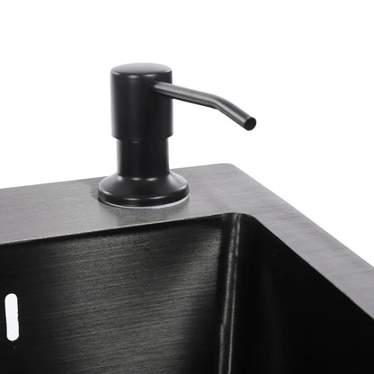 Küchenspüle aus Edelstahl 201 mit Wasserhahn, Seifenspender für Häuser, Restaurants, Wäschezimmer, Keller, 45 x 40 x 20 cm