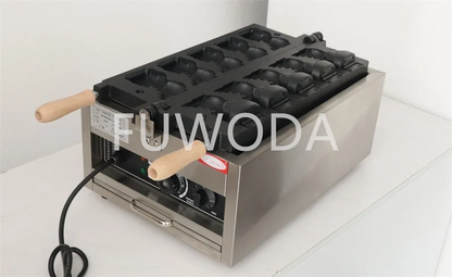 Customizable Electric 110V/220V Non-sticking Stainless Steel Dinosaur Waffle Making Machine Open Mouth Taiyaki Waffle Machine.