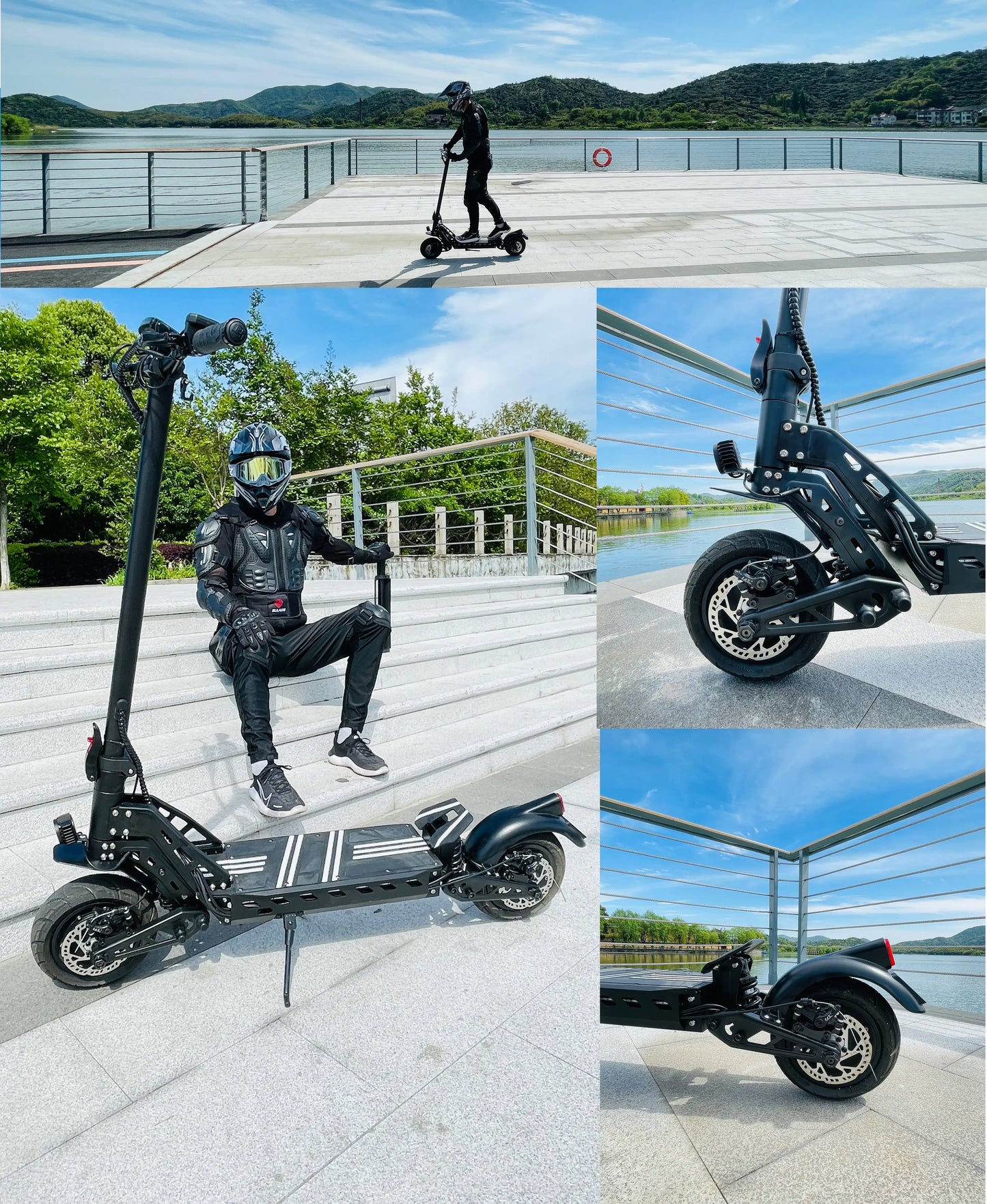 DriveTron DT10 Dual Electric E-Scooter 1400*2W Peak Power 48V20.8AH Battery 10‘’ City Tire Adult Electric Scooter