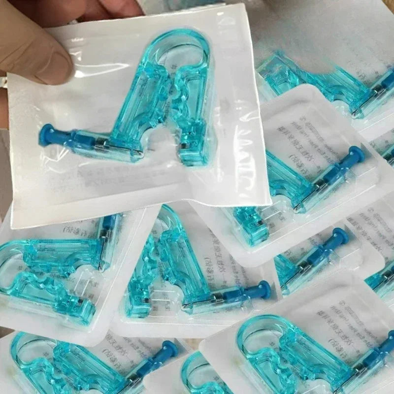 Disposable Safety Ear Piercing Gun 1/50Pcs Asepsis Healthy Ear Studs Piercer Tool No Pain Sterile Body Ear Nose Lip Piercing Kit.