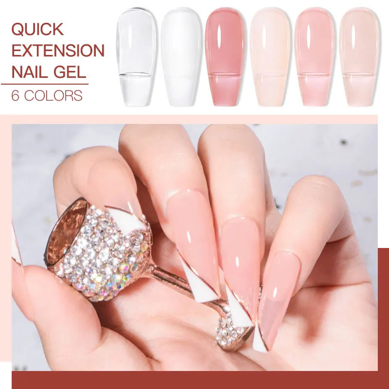 Mtssii 8ML Quick Extension Nail Gel Vernis Nude Milk White Gel Nail Polish UV Semi Permanent Nails Art For Manicure Tools.