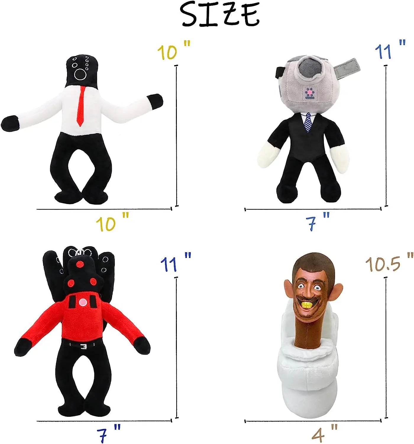 Skibidi Toilet Stuffed Plush Doll Toys Collectible Gifts for Kids Fans Adults Birthday Anime Game Figure Titan  TV Man Cameraman.