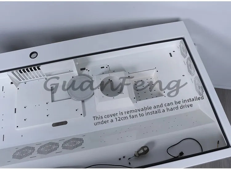 Computergehäuse für große Spieler, All-in-One-Tisch, hochwertiger Desktop, vollständig transparent, großes Gehäuse, cooler wassergekühlter Sci-Fi-Spieltisch