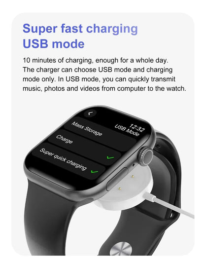 New Watch Series 10 Mini For Apple Watch 10 SmartWatch Men 3D Surround Music Video NFC Bluetooth call smartwatch For Android l0S