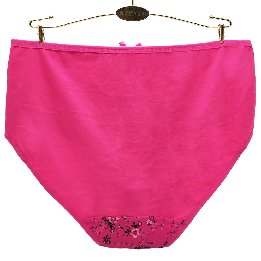 Underwear Women Panties Cotton Mid Rise Butterfly Soft Sexy Briefs Ladies Knickers Plus Size for Women 3 Pcs/lot.