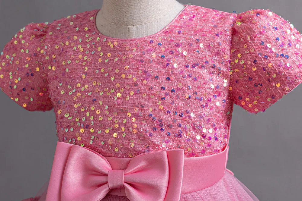 2023 Neue elegante Kleider für Mädchen, glänzendes Halloween-Performance-Kostüm, Geburtstagsparty-Kleid für 3–10 Jahre alte Mädchen.