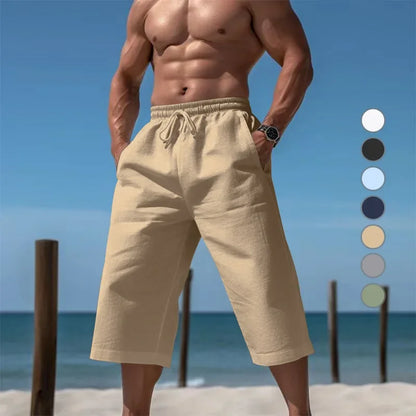 Grenzüberschreitende Sommer-lose und atmungsaktive Capri-Hose, Herrenmode, lässige, atmungsaktive Shorts, Jogginghose für Herren