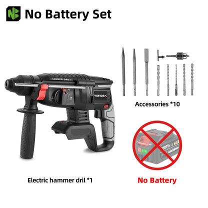 1680W 26MM Bürstenlosen Elektrischen Bohrhammer Multi-funktion Bohren Hammer Schlagbohrmaschine Power Tool Für Makita Batterie pin