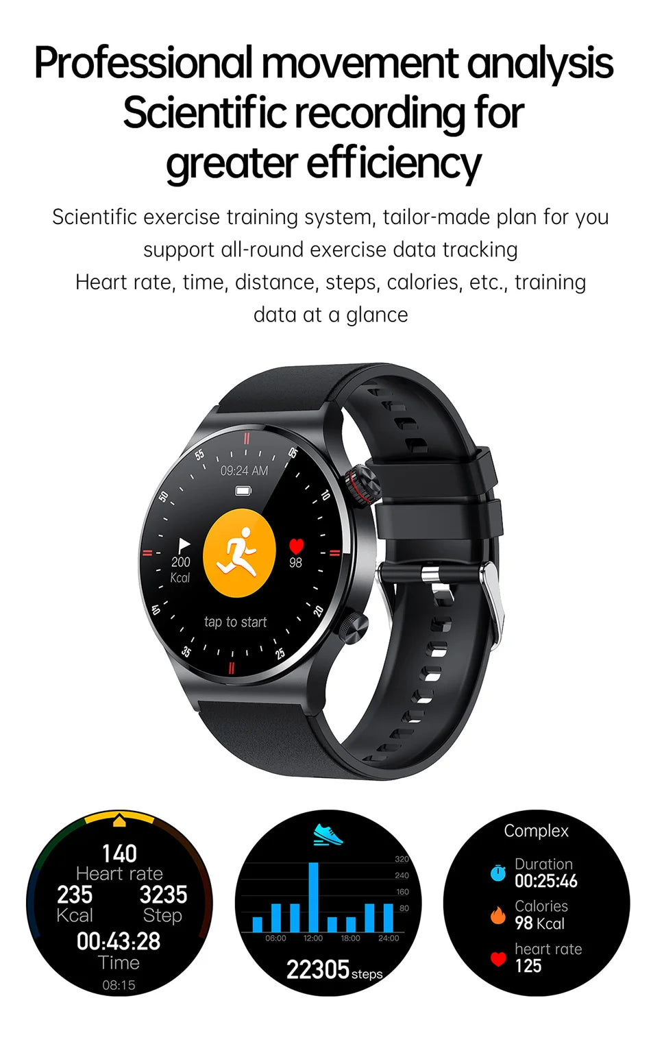 2025 NFC Bluetooth Call Smart Watch Men Full Screen GPS Sports Bracelet Waterproof ECG Health Monitor SmartWatch for IOS Android.