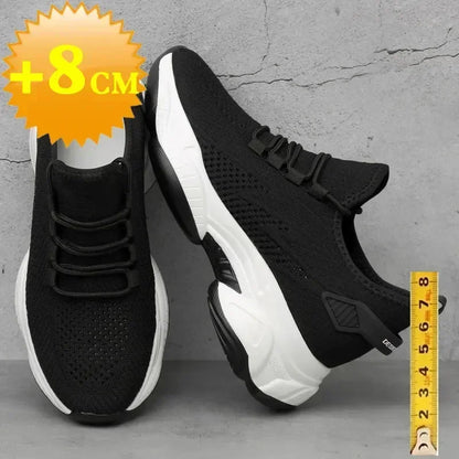 Zunehmende Herren-Turnschuhe, lässige Erhöhungsschuhe, 8 cm Höhenerhöhungsschuhe für den Sommer, atmungsaktive 6 cm Aufzugsschuhe