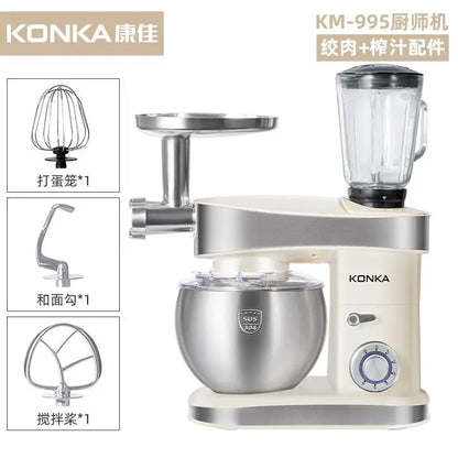 1500W stand Chef Machine mixer Multifunctional  Commercial Mixer Dough Mixer Household Small Automatic New electric blender 220V