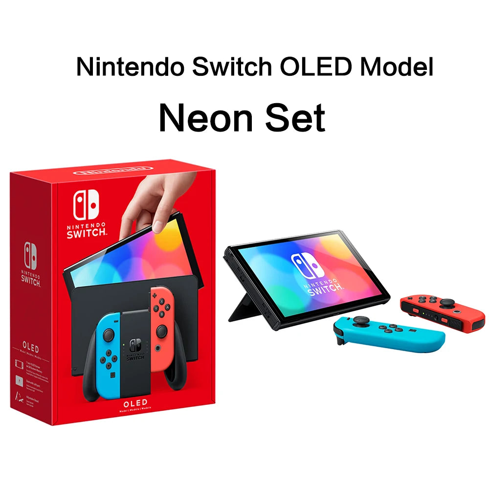 Nintendo Switch OLED Game Console Splatoon 3 Joy Con Version Multiple Color Optional Standard Set and Combo Available.