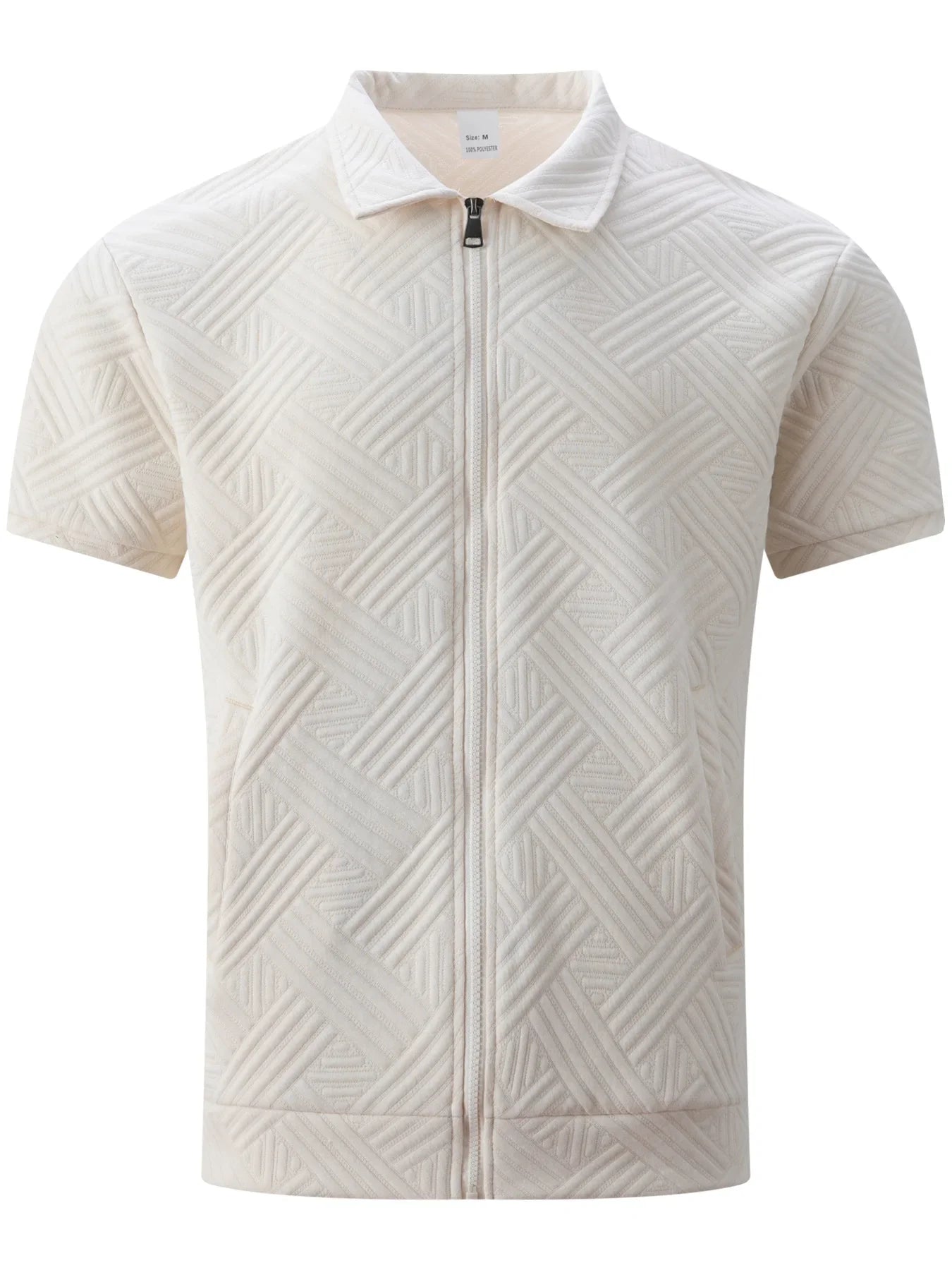 Men's Summer New Style Solid Color Knitted Short Sleeve Cardigan with Long Pants Casual Set Sporty Look from Mainland China