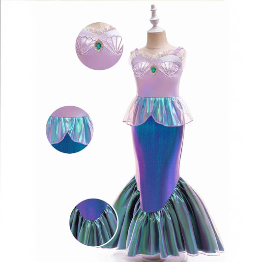 Pailletten Mädchen Party Kleider Meerjungfrau Mottoparty Prinzessin Kleid Performance Kostüm Kinder Geburtstag Geschenke Kleider für Mädchen Abschlussball