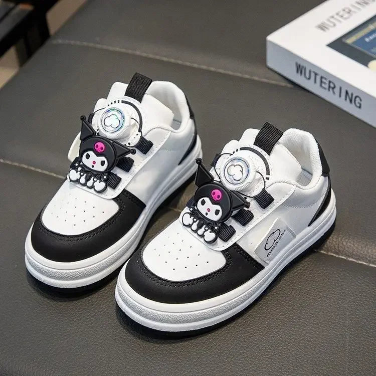 Children's Cute Melody Casual Board Shoes Girl's Cartoon Sneakers Spring and Autumn New Kawaii Kuromi Anti Slip Soft Sole Shoes