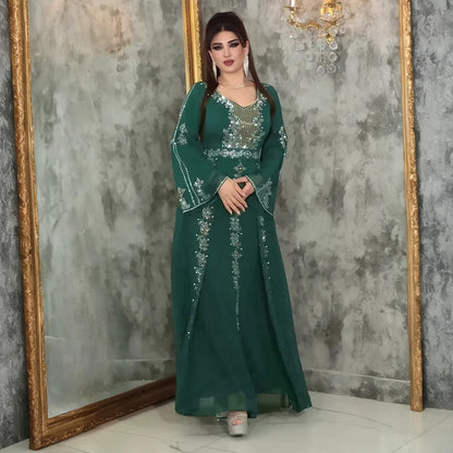 Abayas For Women Dubai Luxury 2025 African Muslim Fashion Dress Caftan Marocain Evening Party Dresses Kimono Robe Djellaba Femme.