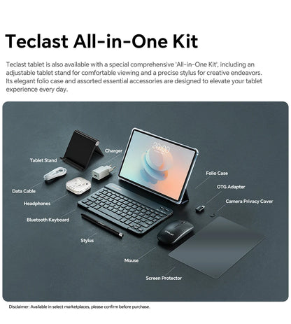 Teclast P30T Case 10-Inch Android Tablet 15 Max 12Gb Ram 128Gb Rom T606 8-Core All-In-One Keyboard/Case/Mouse/Stylus/Headphone/Stand.