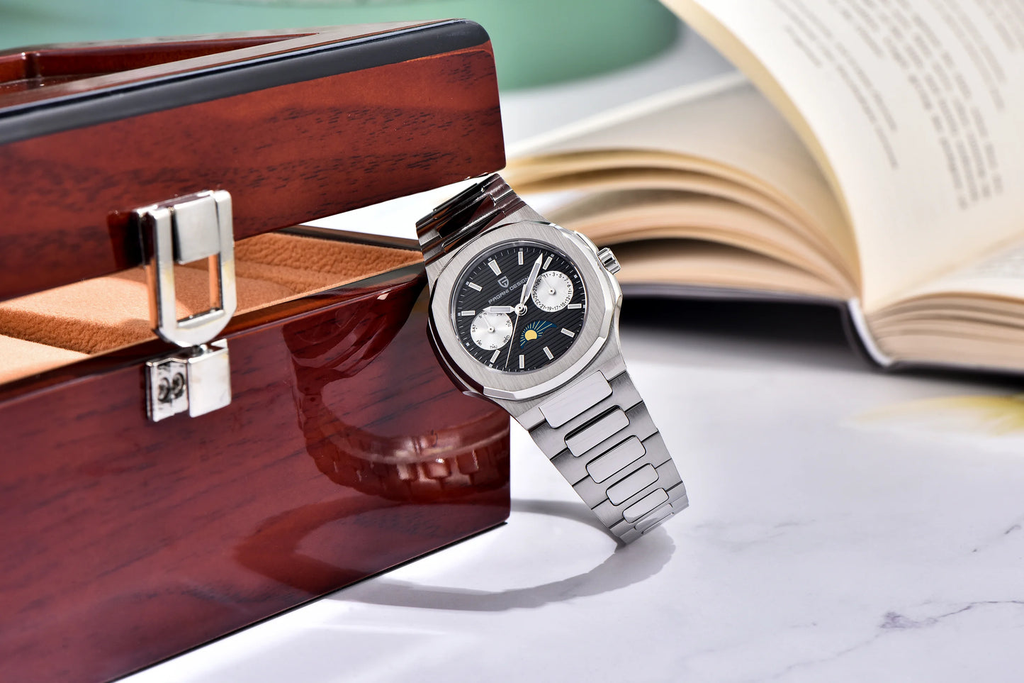 PAGANI DESIGN  Women's Watches Luxury Quartz Watch For Women Multifunctional Chronograph Moon Phase Automatic Date Ladies Watch.