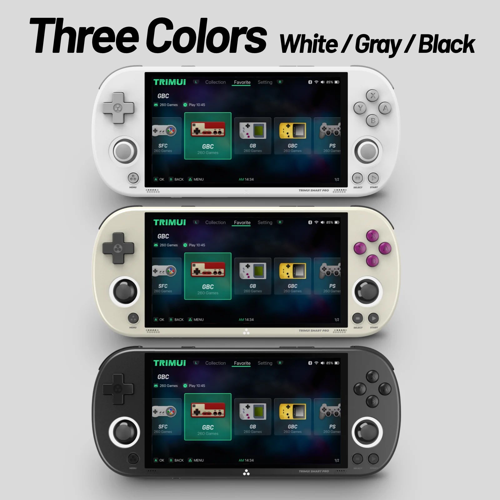 Trimui Smart Pro Handheld Game Console 4.96''IPS Screen Linux System Joystick RGB Lighting Smartpro Retro Video Game Player Gift.