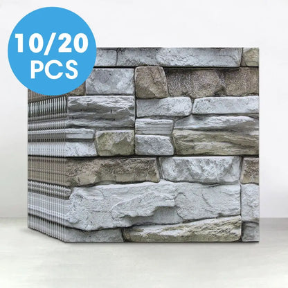 10/20Pcs 3D Faux Stone Wall Panels, Self-adhesive Panels, Kitchen Backsplash, Farmhouse Wall Decor, 30cm x 30cm