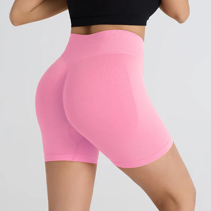 Seamless Workout Shorts Women High Waisted Hip Lifting Yoga Shorts for Women Quick Drying and Breathable Stretchy Cycling Shorts