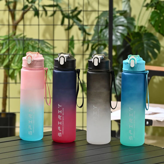 1PCS 800ML Large Capacity Sports Water Bottle Leak Proof Colorful Plastic Cup Drinking Outdoor Travel Portable Gym Fitness Jugs.