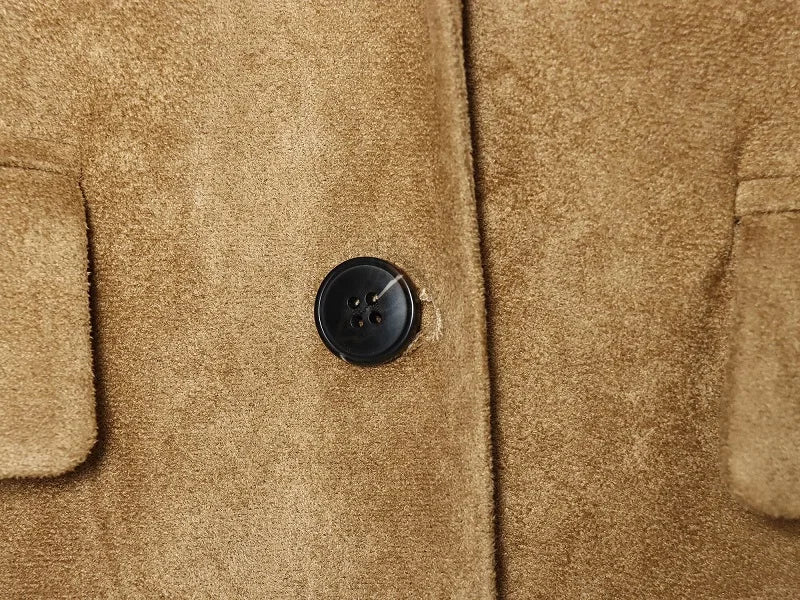 MUJER Kunstpelz-Leder-Blazer für Damen, Kunstleder, luxuriöse Damen-Blazer, Mäntel, Büro, taillierte Jacke, Damen-Winter-Oberbekleidung