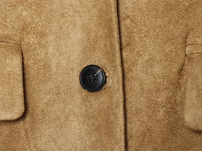 MUJER Kunstpelz-Leder-Blazer für Damen, Kunstleder, luxuriöse Damen-Blazer, Mäntel, Büro, taillierte Jacke, Damen-Winter-Oberbekleidung