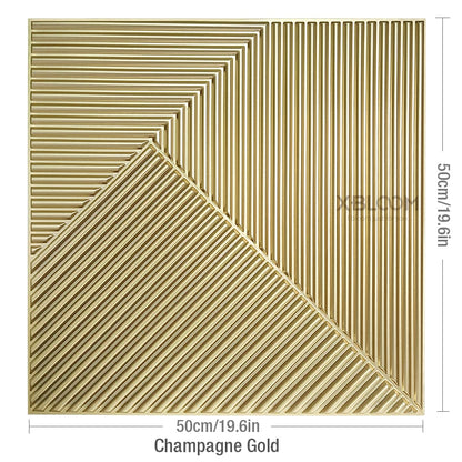 12PC 50x50cm 3d art plaster cut geometric diamond carved wood adhesive bottom wall 3d wall sticker 3d wall panel home decoration