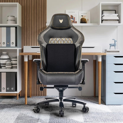 Gaming-Stuhl, Tragkraft 200 kg, verstellbare Armlehnen, 4D-Gaming-Stuhl mit Lordosenstütze, Chefsessel, ergonomischer Bürostuhl