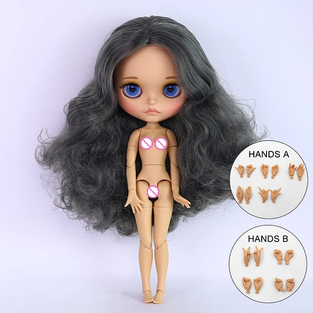 ICY DBS Blyth Doll BJD Joint Body tan Skin Matte Face Set Doll 1/6 30cm Girl Gift Anime SD