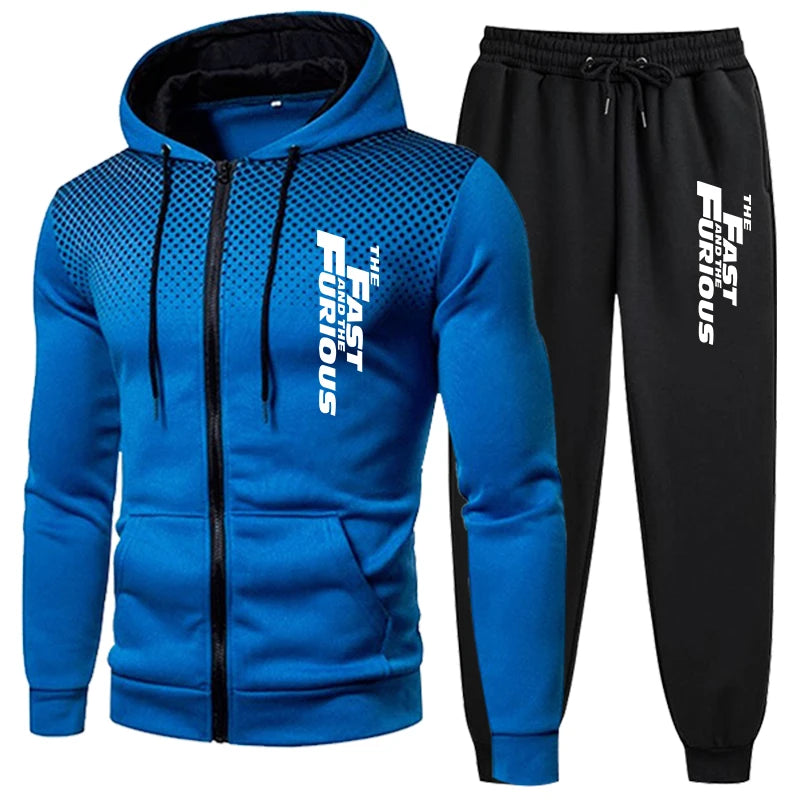 Daily Hot Sales Hoodies Quality Men's Tracksuit Jogging Outdoor Zipper Coat Top Versatile Sweatpants Fashion Suit Comfort Casual.