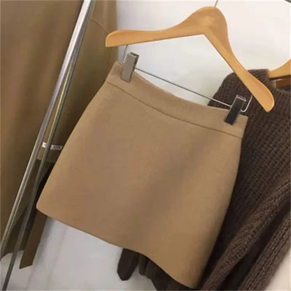 Skirts Women Simple 5XL Korean Fashion High Waist Ladies All-match Elegant Streetwear Button Y2k Skirt A-line Harajuku Chic Ins.
