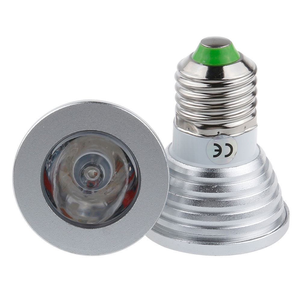 AC85-265V 12V MR16 E27 E14 GU10 GU5.3 RGB Spotlight 3W Dimmable E27 Led Bulbs with 24keys Remote Light Tubes for Home Decoration.