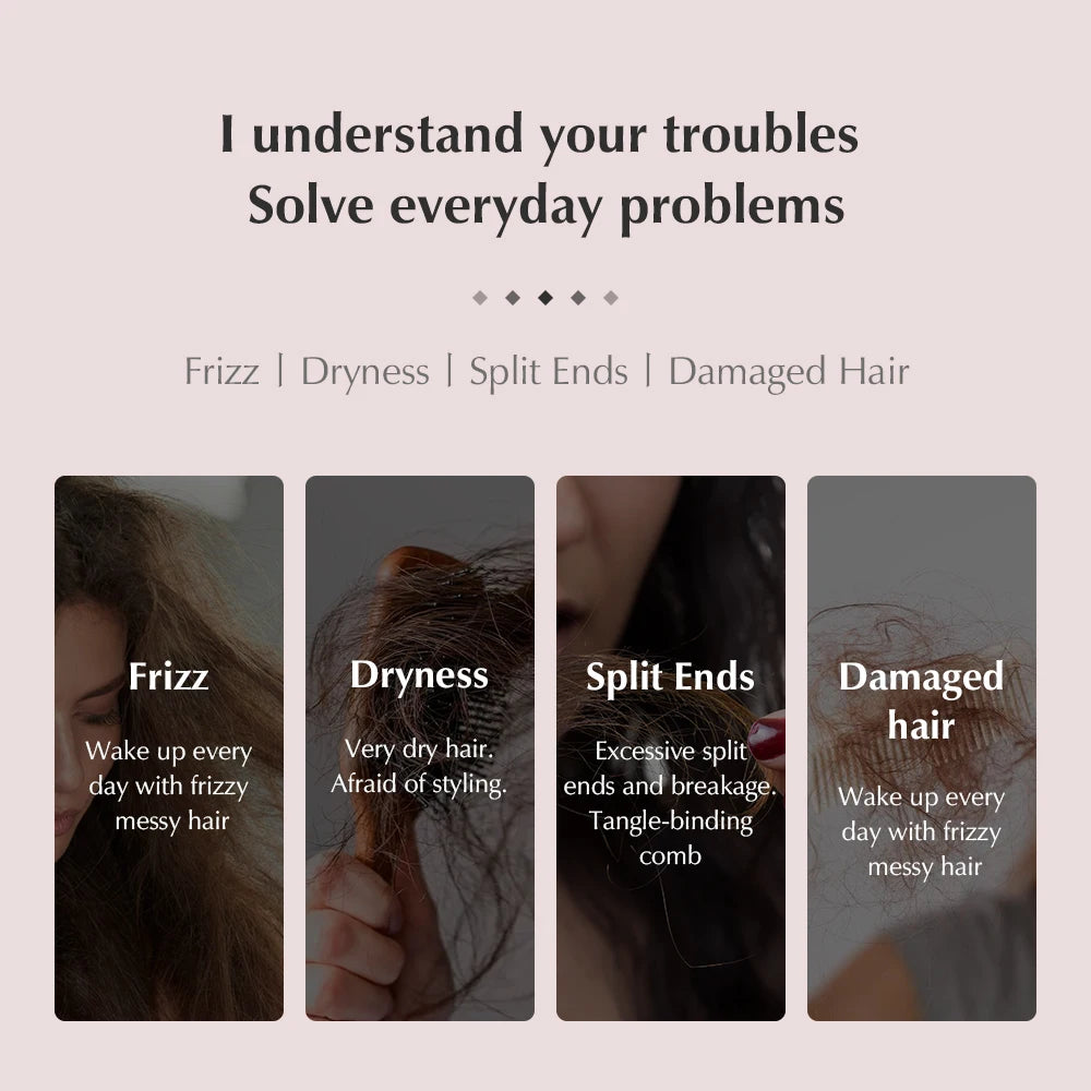 Kinseibeauty  Hair dryer Functional 5 In 1 professional hot air comb straight hair curling equipment salon.