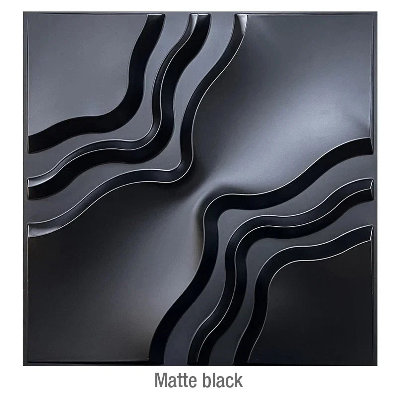 12PC 50x50cm 3d art plaster cut geometric diamond carved wood adhesive bottom wall 3d wall sticker 3d wall panel home decoration