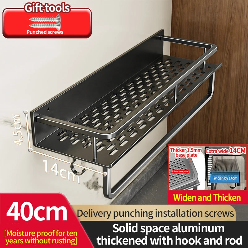 60 cm Breite, verbessertes WC-Aufbewahrungsregal/Badezimmer-Shampoo-Regale, Kleiderbügel, Duschregal, Kleiderbügel, Eckregal