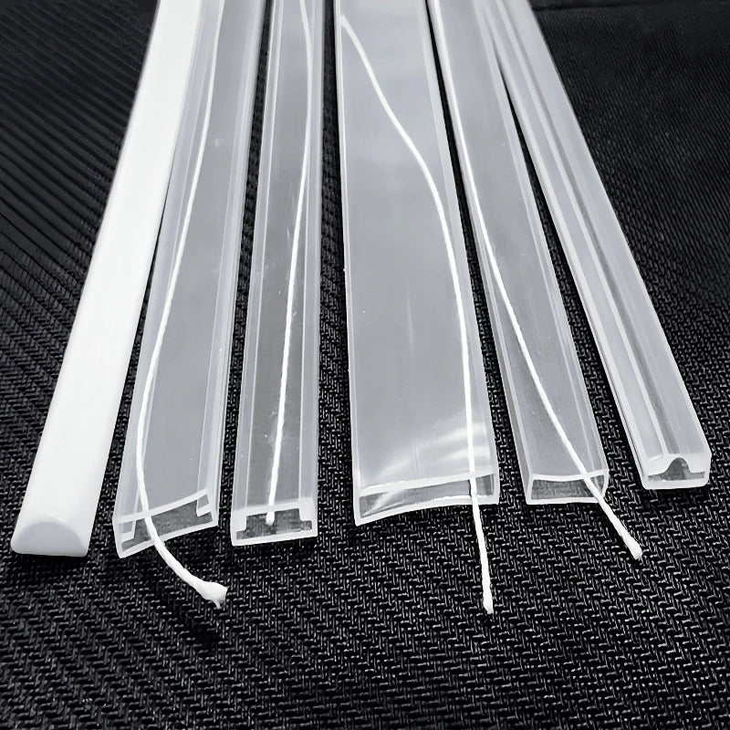 1-10m White/Transparent Neon Silicone Tube LED Rope Lamp Waterproof Diffuser Cover For 8/10/12m RGB Flexible Strip Light Channel.