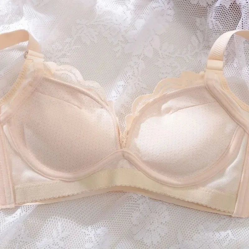 Thickened Extra Thick 12cm Small Chest Flat Chest Gathered Bra No Steel Ring Extra Thick 8cm Bra Closed Breast Sexy.