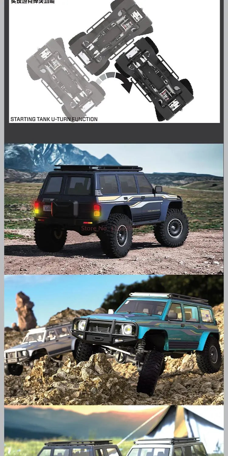 New Yikong Yk4107 1/10 Full Scale Rc Remote Control Start Tank U-Turn Model Super Large Climbing Vehicle Lcg Chassis 4wd Toy.