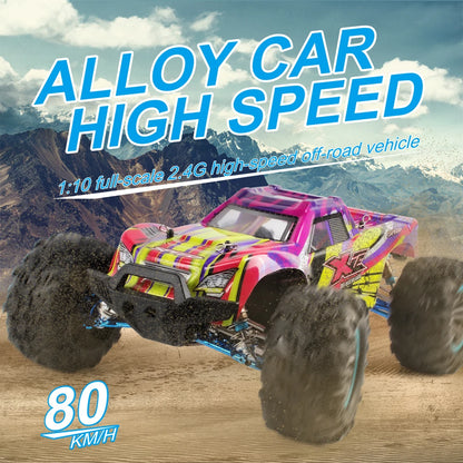 WLtoys  F21A 1:10 80KM/H RC Car 4WD 2.4G Metal Undercarriage Brushless Motor Remote Control High Speed Drift Monster Truck Toy.