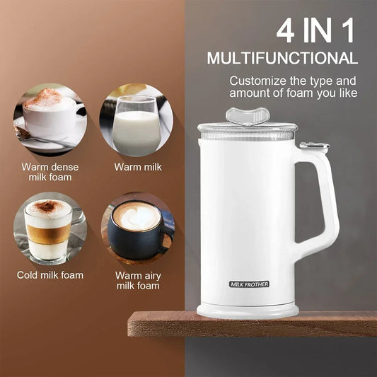 500ML Electric Milk Frother Machine Cold/Hot Multifunction Foam Maker Latte Cappuccino Chocolate Automatic Milk Frother Foamer.