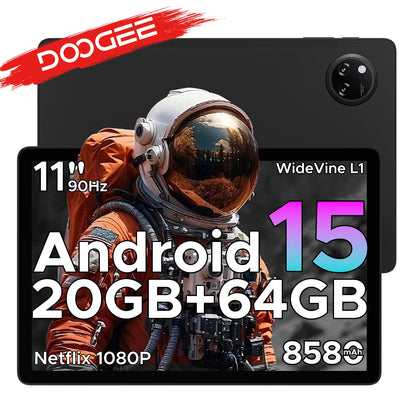 Doogee Tab A9+ Tablet Pc 11 Inch Android 15 20Gb Ram(4+16) 64Gb Rom 8580Mah Battery Dual Speakers Support Widevine L1 Tablet Pc.