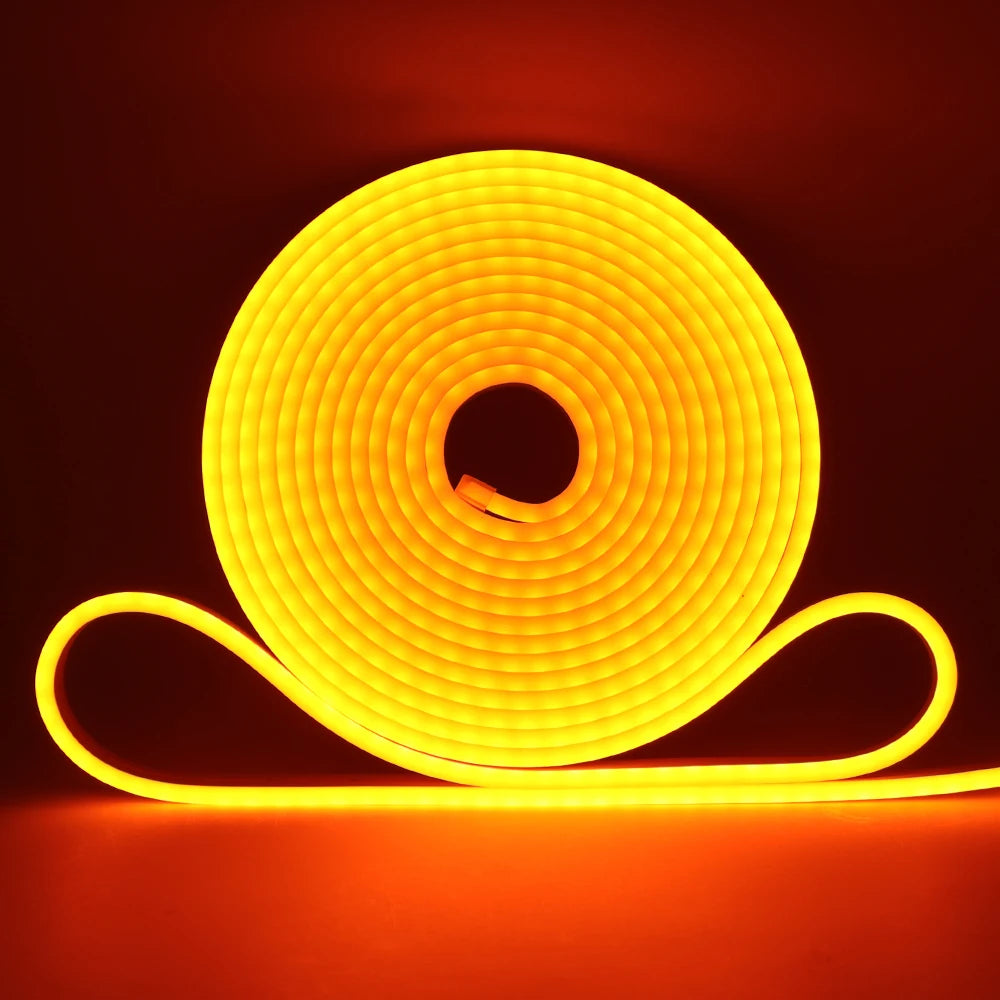 5V 12V 24V Neon LED Strip With 2Pin Wire 120LEDs/M IP67 Silicon Tube Bar Lamp Soft Flexible DIY Light Sign Rope 3000K-6500K.