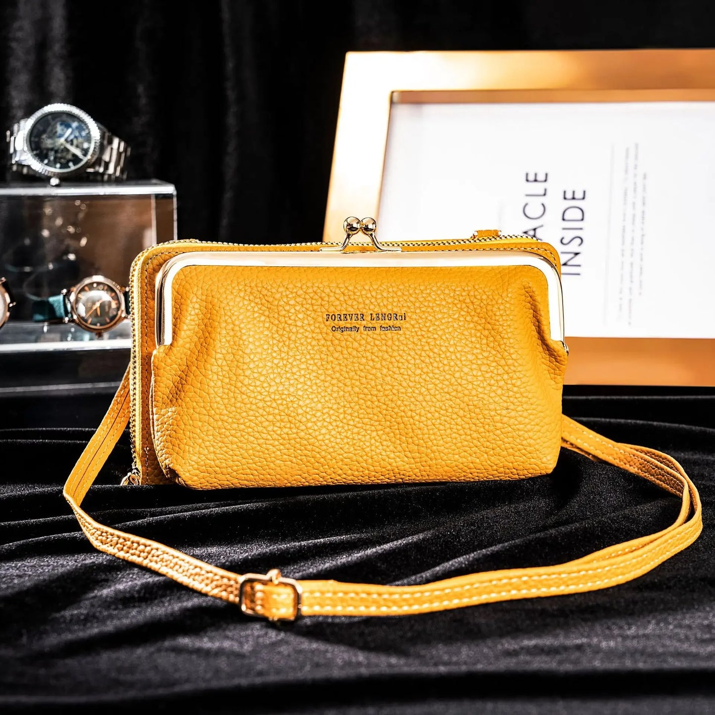 Women's Crossbody Bag Simple and Versatile Coin Purse Large-capacity Long Zipper Mobile Phone Bag Creative Single-shoulder Bag