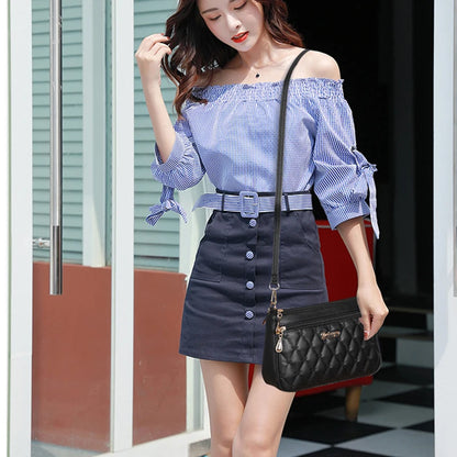 Embroidery Messenger Bags Women Leather Handbags Bags for Women Sac a Main Ladies hair ball Hand Bag